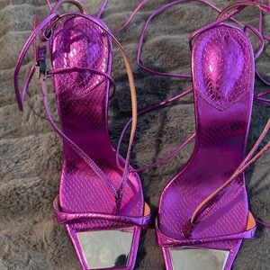 Vibrant Metallic Strappy Women's Heels